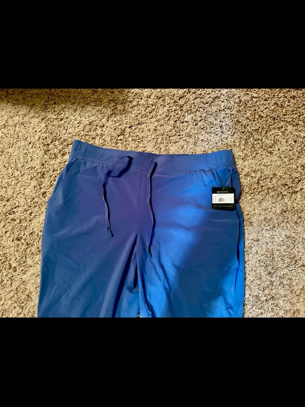Eddie Bauer NWT Large Women’s Athletic Jogger Pants in Bluebird Drawstring Waist - Picture 2 of 4